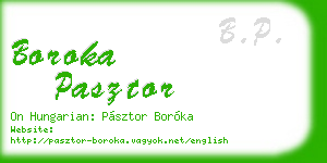 boroka pasztor business card